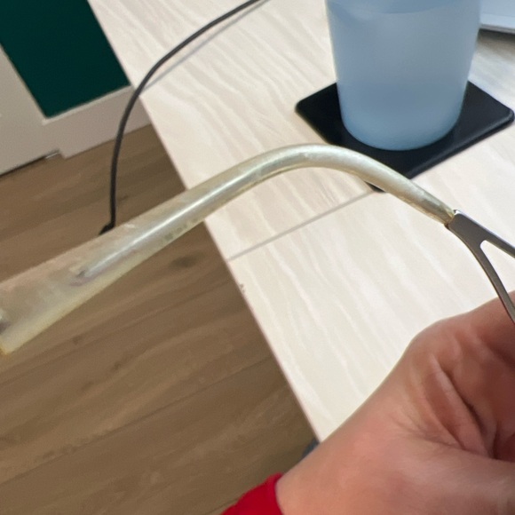 Chanel CC Logo Rimless Sunglasses / Glasses Y2K Crystal Logo Silver Frame - Picture 7 of 12